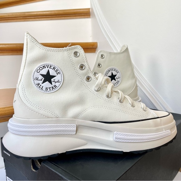 NWT Converse Run Star Legacy CX Hi Platform high top Chuck Taylor sneaker white - Picture 3 of 16